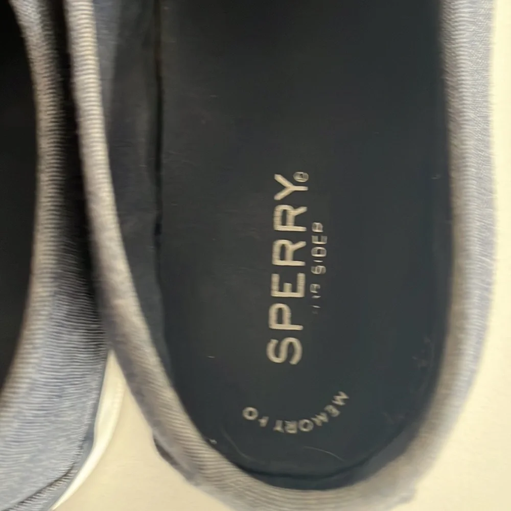 Sperry‎ denim pier view sneakers with leather shoe laces